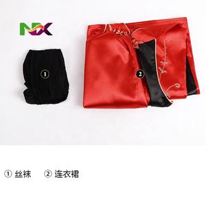 Costume de cosplay de perruque Qipao d'Ada Wong de <span class=keywords><strong>Resident</strong></span> <span class=keywords><strong>Evil</strong></span> 4 Remake, tenue de performance sexy chinoise pour femmes - Product Image 6