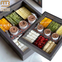 Boîtes en carton pour biscuits turcs, séparateurs de boîtes à biscuits, emballage pour chocolat, boîte en papier personnalisée pour plateau de thé de l'après-midi à l'arabe