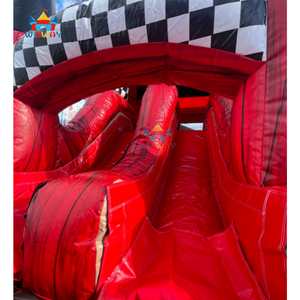 Custom PVC Comercial <span class=keywords><strong>Alquiler</strong></span>-Grado Inflable Race Car Bounce House con tobogán - Product Image 6