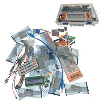 Kit Básico RFID 4X4 con Placa de Desarrollo Kitpad y Kit de Botones de Membrana para R3, Placa de Pruebas/Motor Paso a Paso/Servo/LCD 1602/SG90