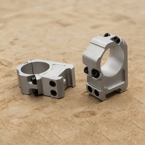 วงแหวนยึดกล้องเล็ง ACUMETA Bastion Tactical ทำจากอะลูมิเนียม ขนาด 30 มม. ความสูงตรงกลาง 1.25 นิ้ว สำหรับอุปกรณ์เล็งกลางแจ้ง (สีเงิน) - Product Image 2