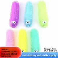 Balle anti-stress en plastique Caterpillar, jouet sensoriel souple et scintillant pour adolescents et adultes