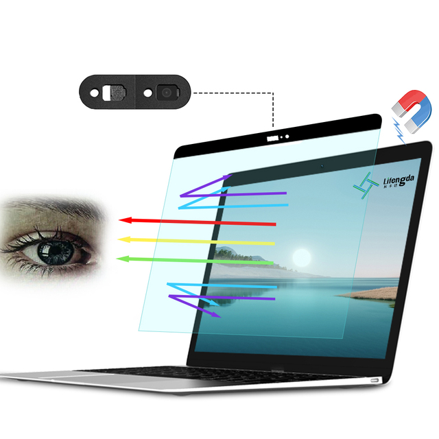 LFD 22 Anti-blue Light Filter Magnetic with Webcam Laptop Screen Protector for Macbook Air 13 Portable Computer Screen Protector