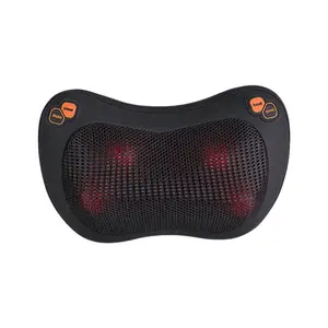 Mới Nhất Travel Massage Gối Với Battery Powered U Shape Shiatsu Massage Nhiệt Rung Cổ Thư Giãn