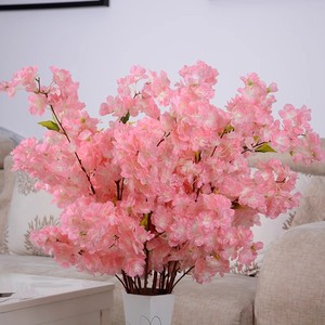 Branches de fleurs de cerisier artificielles, arbres de fleurs de cerisier en plastique décoration de mariage <span class=keywords><strong>plafond</strong></span> fleur de pêcher décoration de <span class=keywords><strong>salon</strong></span> - Product Image 3