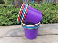 Mini pot de fleurs succulentes de jardin de semis double couleur en plastique PP pour serre bon marché en gros