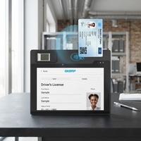 Tablet Android Tangguh All-in-One Perangkat Biometrik dengan Pemindai Sidik Jari NFC RFID QR Code Solusi Identitas Pendaftaran