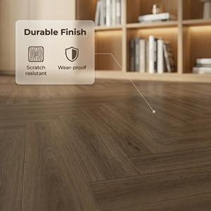 <span class=keywords><strong>Parquet</strong></span> <span class=keywords><strong>stratifié</strong></span> vintage multi-couches à chevrons avec motif bois <span class=keywords><strong>foncé</strong></span> et <span class=keywords><strong>parquet</strong></span> de 15 mm pour salon, extérieur et usage en parc - Product Image 4