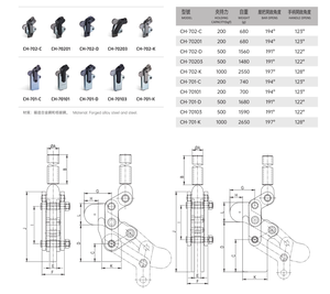 HS-702D berkualitas tinggi Taiwan Haoshou penjepit pabrik tugas berat dapat disesuaikan penjepit pengalih untuk perlengkapan pengiriman cepat - Product Image 6