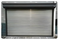 Puerta Enrollable Aislada de Aluminio Plateado, Puerta Enrollable Automática para Garaje con Control Remoto, Tamaño Personalizado