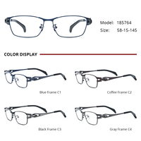 Gafas Borregls de Titanio Puro para Hombre, Montura Cuadrada de Diseño, Ligeras, Estilo Japonés, Modelo 2025, 185764