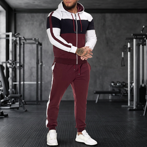 Survêtement de sport pour homme sur mesure en gros, veste de haute qualité en polyester/coton, entraînement, course à pied, jogging, décontracté, printemps - Product Image 3