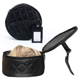 BSCI Factory Collection Premium Wig Travel <b>Box</b> or <b>Makeup</b> Case Compact & Durable in Black - Product Image 3