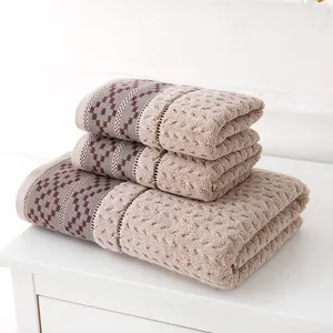 China factory price luxury style woven bath cotton towel soft hand face shower towel