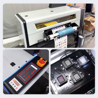 Imprimante d'autocollants UV DTF numérique A2 2-en-1, nouvelle technologie 2024, imprimante d'autocollants dorés à encre UV entièrement automatique de 42 cm, laminateur