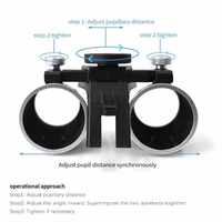 2. 5X3.5XDentaire LED Phare Lampe En Acier Inoxydable Loupe Binoculaire Loupes Chirurgical Médical Phare Loupe 5W Puissance