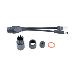 Câble répartiteur PoE étanche à connexion directe 12V avec connecteurs mâle-femelle pour applications Power Over Ethernet - Product Image 1