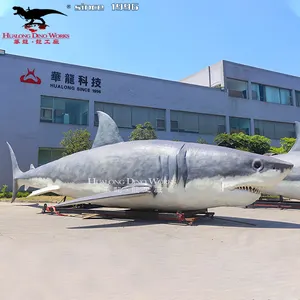 水族馆用海洋动物模型真人大小动画大白鲨