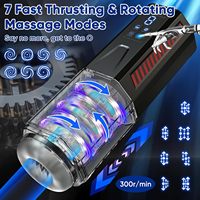 Masturbateur masculin électrique télescopique rotatif à double vibration, étanche, avec pompe à vide pour pénis, pour jouets sexuels pour hommes