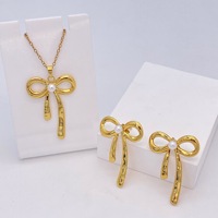 Pendientes de Estrella de Mar y Concha Chapados en Oro de 18K, Geometría Irregular, Flor, Corazón, Hoja, Acero Inoxidable, Conjunto de Pendientes y Collar, ¡Venta Caliente!