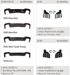 Difusor Trasero y Tubo de Escape para Audi A5 2021, Actualización a Estilo S5 RS5 - Product Image 2