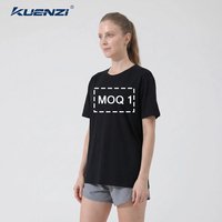 Camiseta Kuenzi Regular Personalizada con Cuello Redondo, Manga Corta, 70% Algodón y 30% Poliéster, Tela Solona de 230 g/m², para Mujer