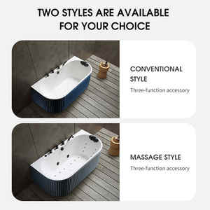 Bak mandi batu buatan mewah, bak mandi Spa dalam ruangan dewasa, bak mandi berdiri bebas dengan jaculzzier - Product Image 4