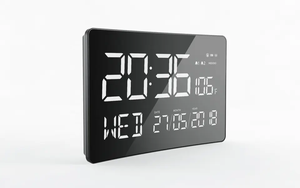 11inch LED Digital Calendar <strong>Clock</strong> <strong>Large</strong> Display with Time Week Temperature 2 Alarms Weekend Mode for Memory Loss - Product Image 2