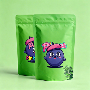 Factory-customized, resealable mini 3.5g zipper flat pouches with three-side sealing; self-sealing polyester film <b>bags</b> - Product Image 5