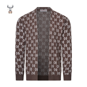 नतेंग कस्टम ऊन लक्जरी आकस्मिक व्यवसाय सभी मुद्रित पैटर्न पर लंबे आस्तीन बुनाई निटवियर ब्यूटीनलेस पुरुष कार्डिगन स्वेटर - Product Image 1