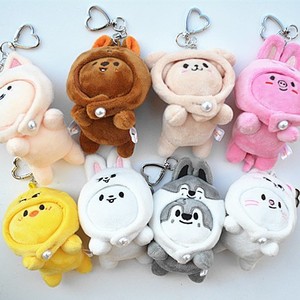 Llavero de peluche de corazón de dibujos animados SKZ con sombrero, muñeco Felix, colgante de peluche, juguetes, decoración para mochila de estudiantes y niños, regalo para fans - Product Image 2