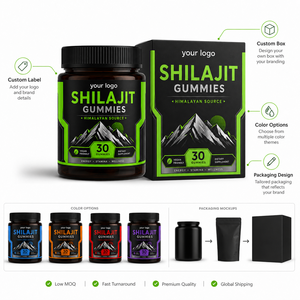 Gomitas de Shilajit de Marca Privada, Certificadas por GMPC, Naturales, Sin Azúcar, a Base de Pectina, con Ácido Fúlvico, Alta Potencia, Energía, Resistencia, Bienestar - Product Image 4
