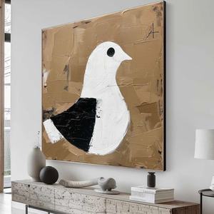 Peinture à l'huile abstraite peinte à la main sans cadre, toile murale pour salon, décoration intérieure, œuvre d'art texturée 3D de luxe peinte à la main - Product Image 2