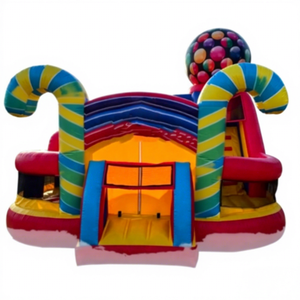 Castillo Inflable Comercial <span class=keywords><strong>de</strong></span> PVC con Tobogán, Temática Candy Land, <span class=keywords><strong>para</strong></span> <span class=keywords><strong>Alquiler</strong></span> en Fiestas y <span class=keywords><strong>Eventos</strong></span> <span class=keywords><strong>de</strong></span> Carnaval - Product Image 5