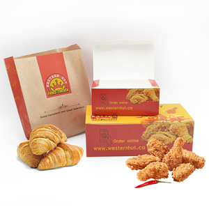 Embalaje de caja de patatas fritas artesanales biodegradables blancas Embalaje de impresión personalizada Caja de papel de cartón Embalaje de alas de <span class=keywords><strong>pollo</strong></span> - Product Image 1