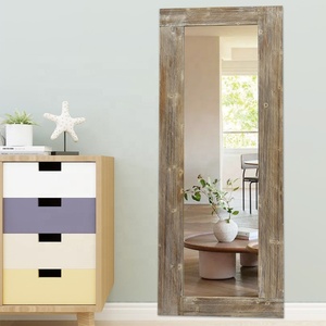 Gương Sàn Đủ Chiều Dài Trang Trí Bằng Gỗ Cổ Điển Nhà Trang Trại Tùy Chỉnh Lớn Hình Chữ Nhật Gương Treo Tường Phòng Ngủ - Product Image 4