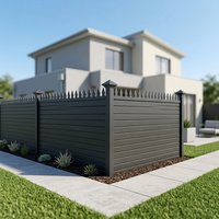 Valla Moderna de Alta Calidad para Patio Exterior, de Aleación de Aluminio, Barandilla de Seguridad para el Hogar, Resistente al Óxido y al Agua, Modelado 3D, Recubrimiento en Polvo para Obras de Construcción