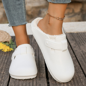 Indoor &amp; Outdoor Winter Warm Fur Lining EVA <strong>Clogs</strong> Waterproof Nurse <strong>Clogs</strong> Anti-slip Plush slippers Fleece <strong>Lined</strong> <strong>Clogs</strong> - Product Image 5