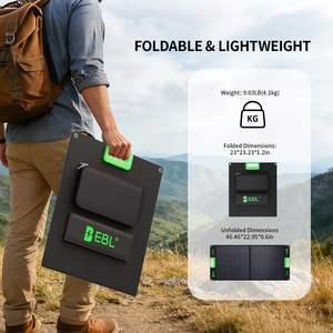 Chargeur solaire pliable EBL 100 watts, station d'alimentation portable à haute efficacité avec béquilles, IP65, options d'alimentation 30W 200W - Product Image 5