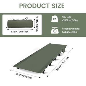 <span class=keywords><strong>Cuna</strong></span> de camping plegable ultracompacta, cama de <span class=keywords><strong>viaje</strong></span> que ahorra espacio para maletero de SUV y coche pequeño - Product Image 2