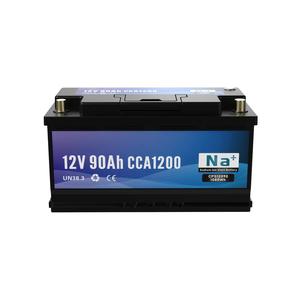 แบตเตอรี่โซเดียมไอออน 12V 90Ah สำหรับสตาร์ท-สต็อป  ค่า CCA สูง สำหรับรถยนต์และรถบรรทุก - Product Image 1