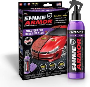 SHINE <span class=keywords><strong>ARMOR</strong></span> Fortify, Revestimiento Cerámico Transparente de Alto Rendimiento, Cera para Autos en Aerosol, Capa Superior Hidrofóbica, Sellador de Pintura Polimérica - Product Image 1