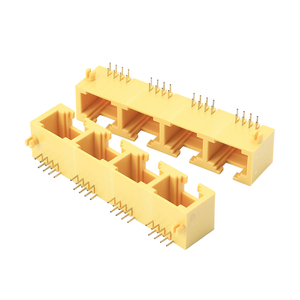 Conector de Red RJ45 1*4 8P8C Directo de Fábrica, Conector Ethernet, Montaje en Panel, Blindado, Cat6, Estable, de Bronce Fosforoso - Product Image 2