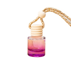 Custom 8ml =Purple Square Car Pendant Hanging Perfume Diffuser <b>Bottle</b> for Essential <b>Oil</b> Packing - Product Image 4