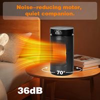 Radiateur céramique PTC 2000W avec télécommande, oscillation, 3 modes de chauffage, minuterie 12H, protection contre la surchauffe et la basculation