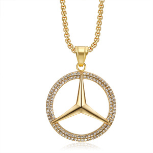 Joyería Hip Hop, Colgante de Acero Inoxidable 316L para Hombre, Personalizado con Circonitas Cúbicas, Diseño de Logotipos de Autos Famosos - Product Image 5