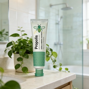 Vente en gros d'usine, OEM, marque privée, dentifrice à base d'extraits naturels de plantes, sans fluor, pour la santé des gencives, dentifrice à la propolis verte - Product Image 5