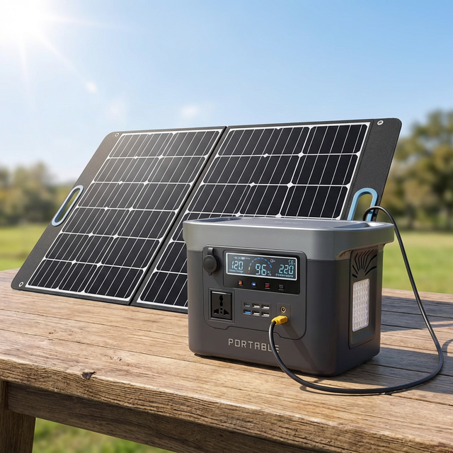 1500W Pure Sine Wave Portable Station Backup Solar Panel AC/DC/USB/USB-C Outlets Wireless Charging Flashlight Camping Home Car