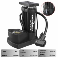 Pompe à air pour pneus de vélo BAIMEI 120 psi haute pression, pompe à air portable avec manomètre et mini pédale