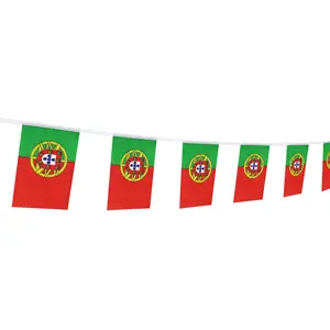 Portugal Flag Portuguese Flag Custom String Bunting Pennant Flag for Festival Party Bar Sport Club Decoration 2024